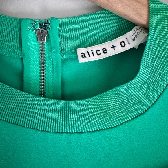 Alice + Olivia Short Sleeve Catalina Dress In Garden Green Size XS - Picture 9 of 10